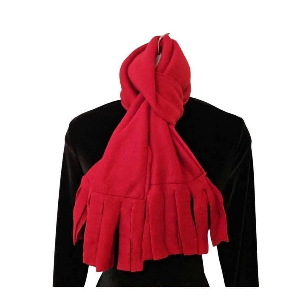 Red Fleece Scarf Unisex